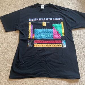 Gildan Black Mens Periodic Table of elements Ultra Cotton T-Shirt
